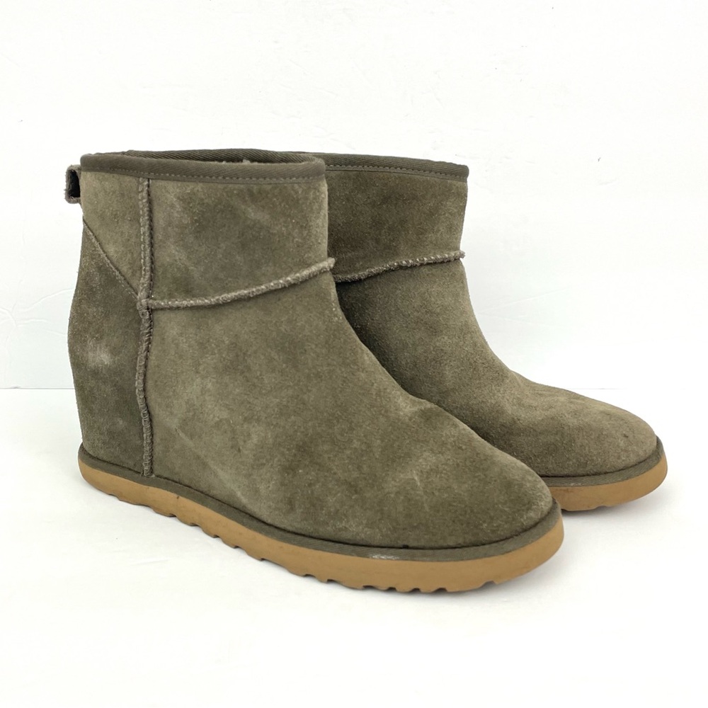 COPY - UGG Women's Classic Femme Mini Boots Hidden Wedge Heel 1104609 Slate Tau…